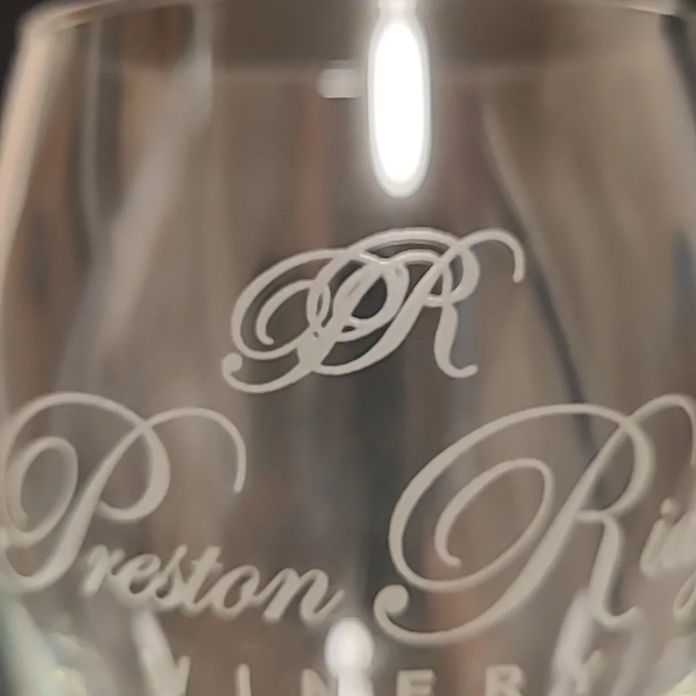Pair of Preston Ridge Winery Glasses